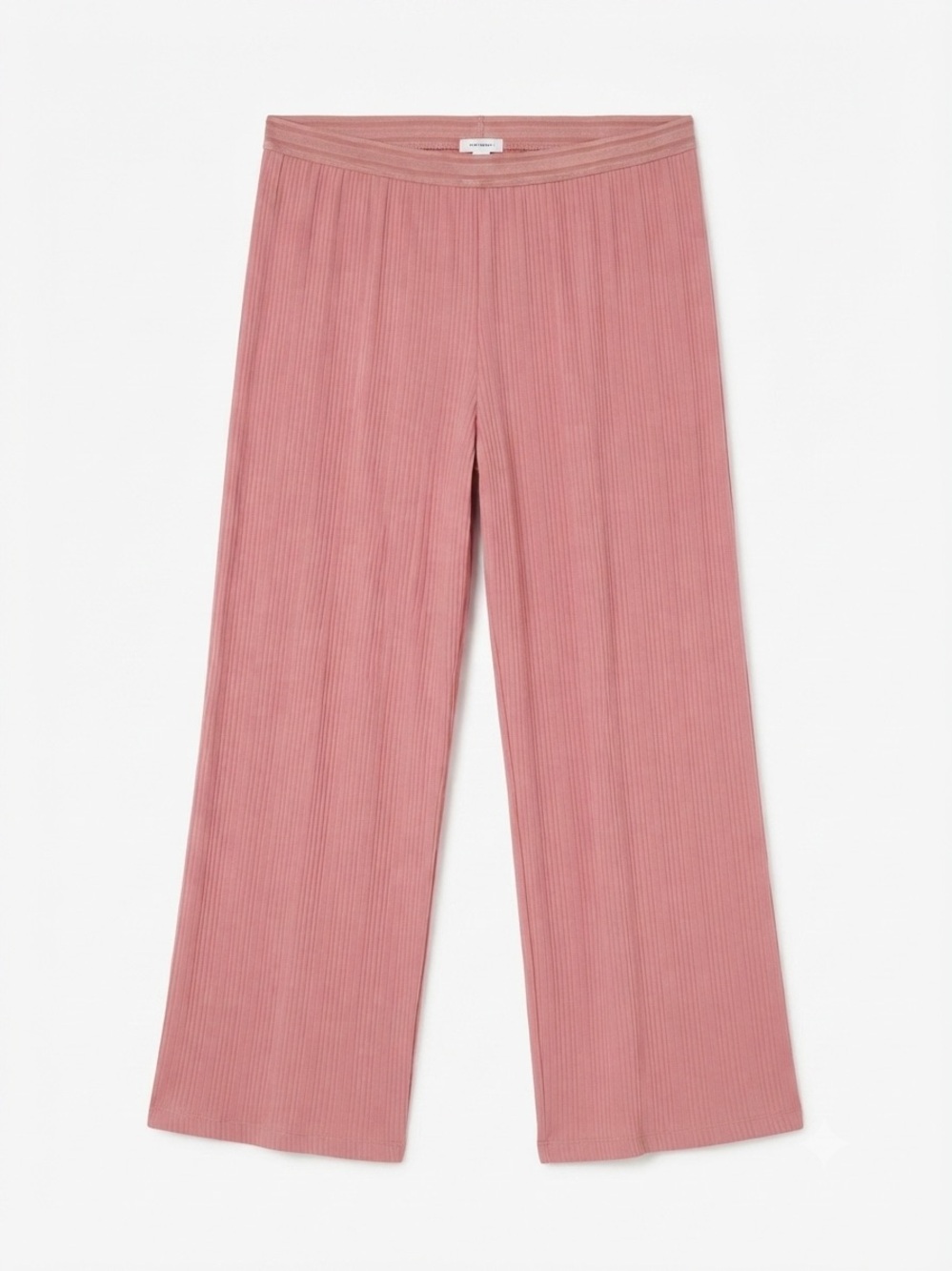 Calvin Klein Ribbed Wide-Leg Pants in Dusty Rose sleepwear, size XL